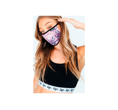 Hype JustHype 3x Adult Womens Animal Prints Face Mask Mundbind Multi Pink Camo Camouflage SAFE0042