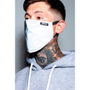 Hype Adult Reflective Face Mask White Grey Hvid Grå Reflective SAFE0194