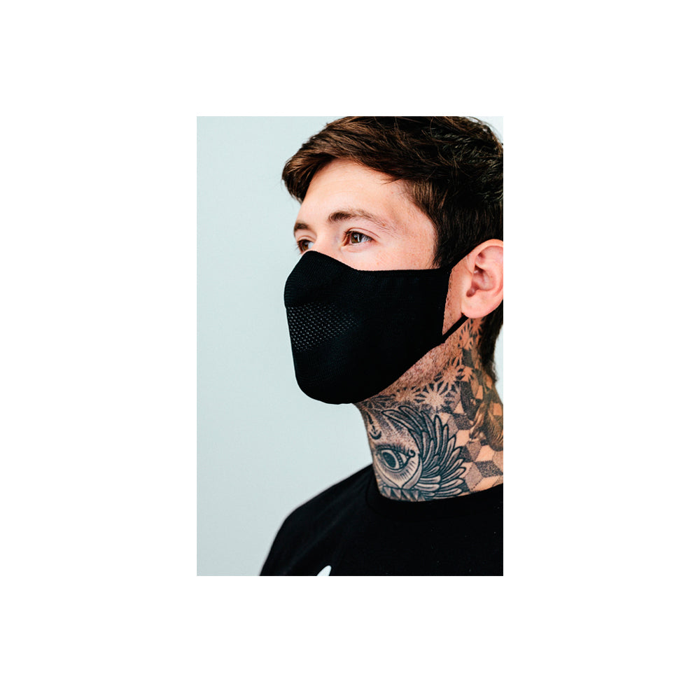 Hype JustHype Adult Tech Knit Face Mask Mundbind Black Sort SAFE0112