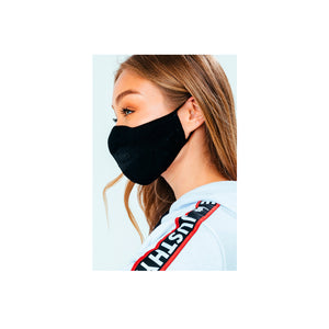 Hype JustHype Adult Tech Knit Face Mask Mundbind Black Sort SAFE0112