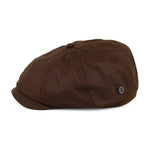 Jaxon & James British Millerain Newsboy Cap Sixpence Flat Cap Brown Brun 802996-161998