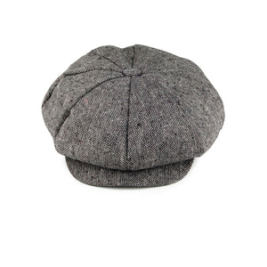 Jaxon & James - Marl Tweed Big Apple - Sixpence/Flat Caps - Black/Grey