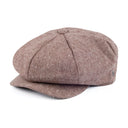Jaxon & James Marl Tweed Big Apple Sixpence Flat Caps Brown Brun