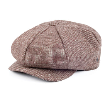 Jaxon & James Marl Tweed Big Apple Sixpence Flat Caps Brown Brun
