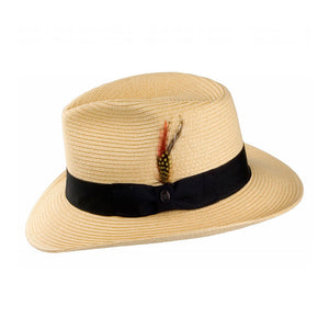 Jaxon & James Summer C Crown Straw Hat Natural Beige Black Sort