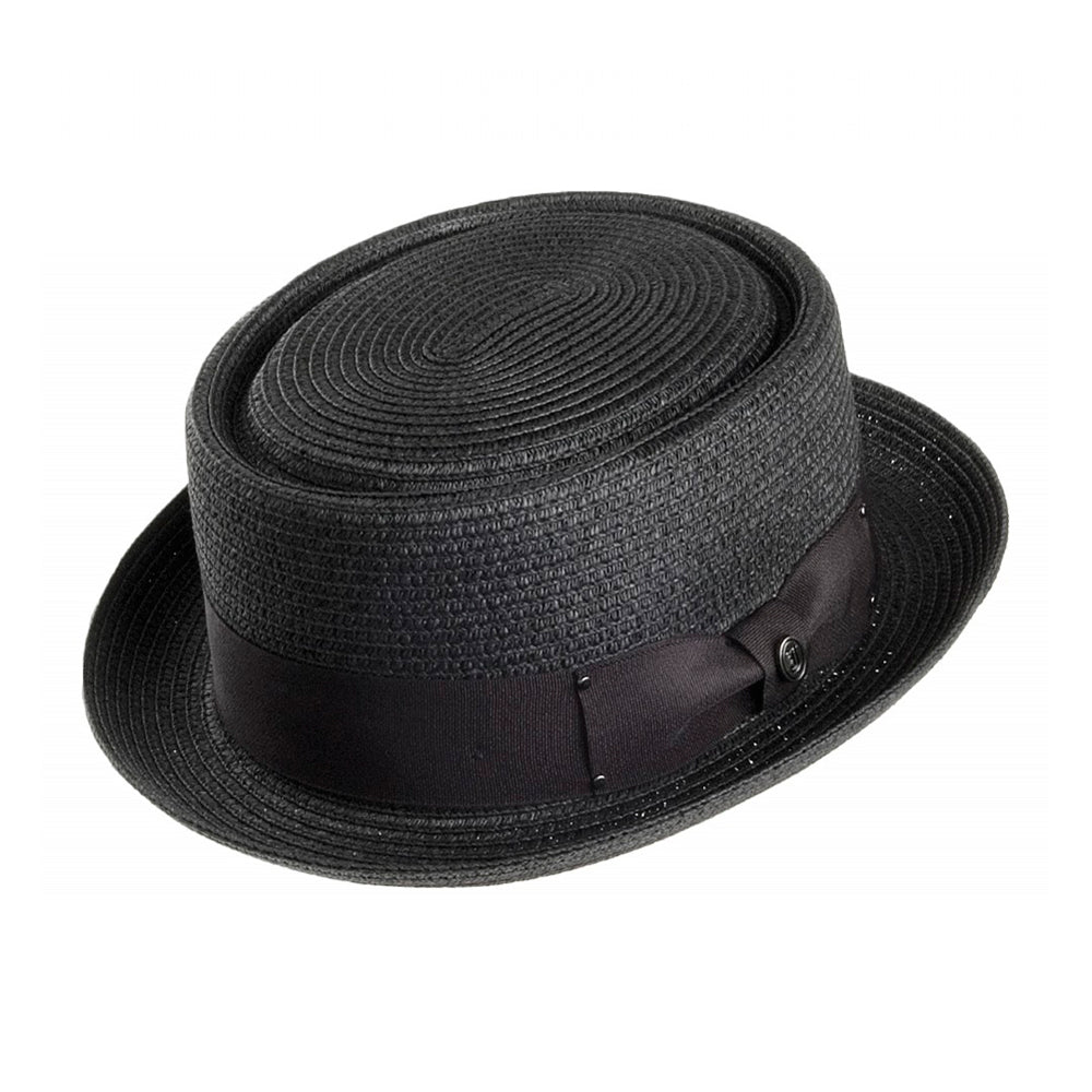 Jaxon & James Toyo Braided Pork Pie Hat Straw Hat Black Sort