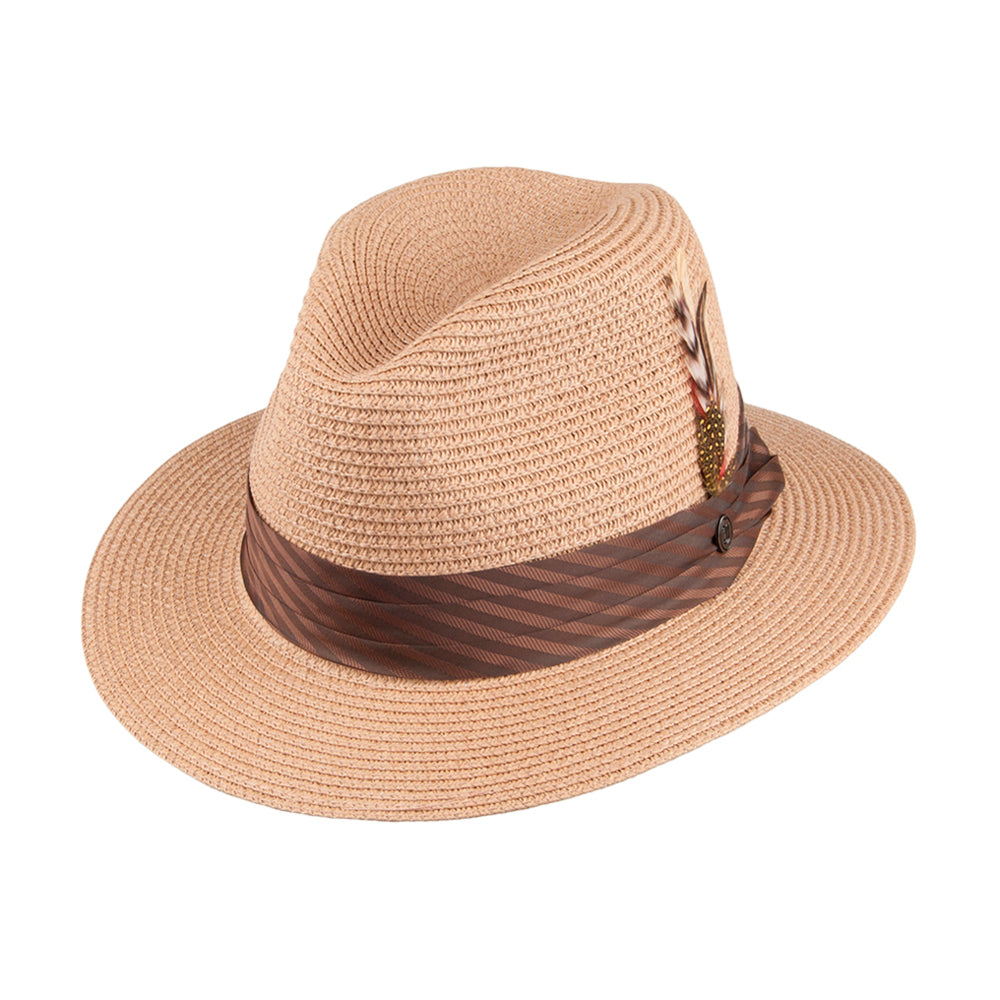 Jaxon & James Toyo Braided Straw Hat Strå Hat Cappuccino Brown Brun