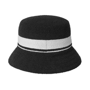 Kangol Bermuda Stripe Bucket Hat Black White Sort Hvid K3326ST-BK001