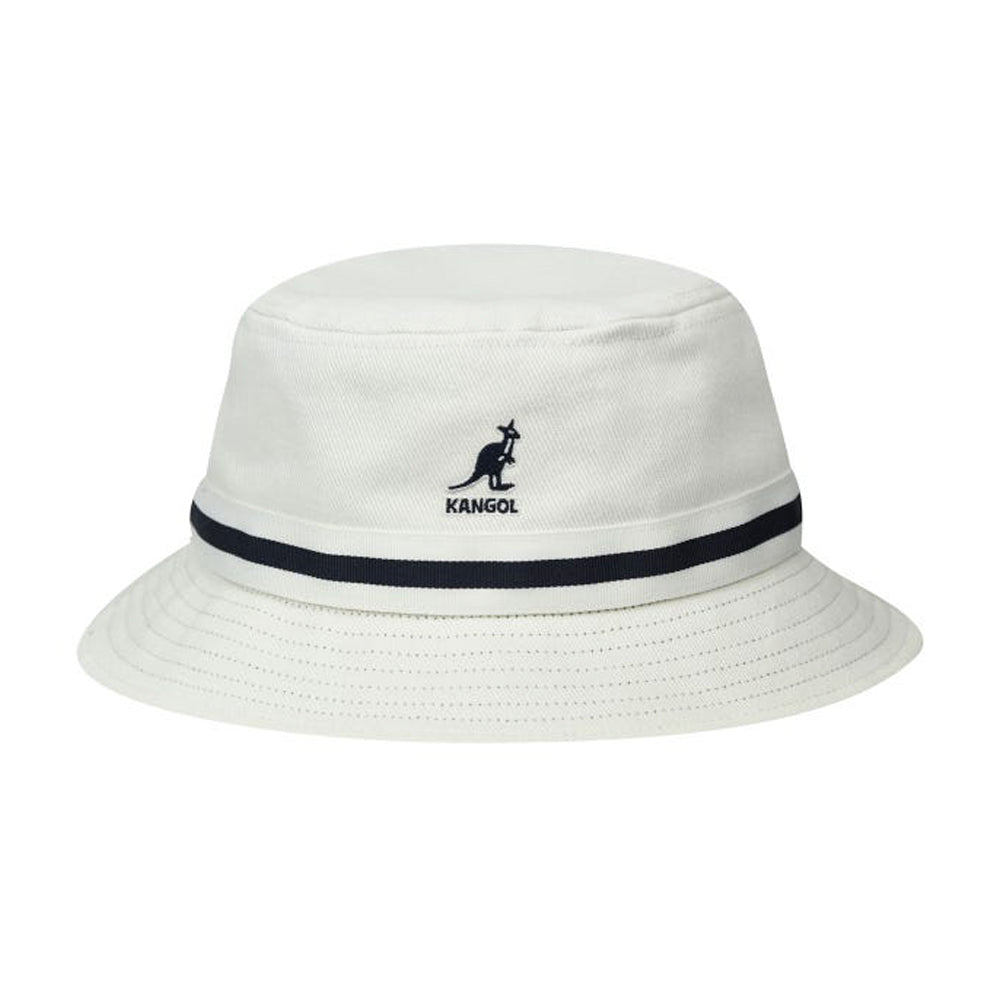 Kangol Stripe Lahinch Bucket Hat White Hvid K4012SP-WH103