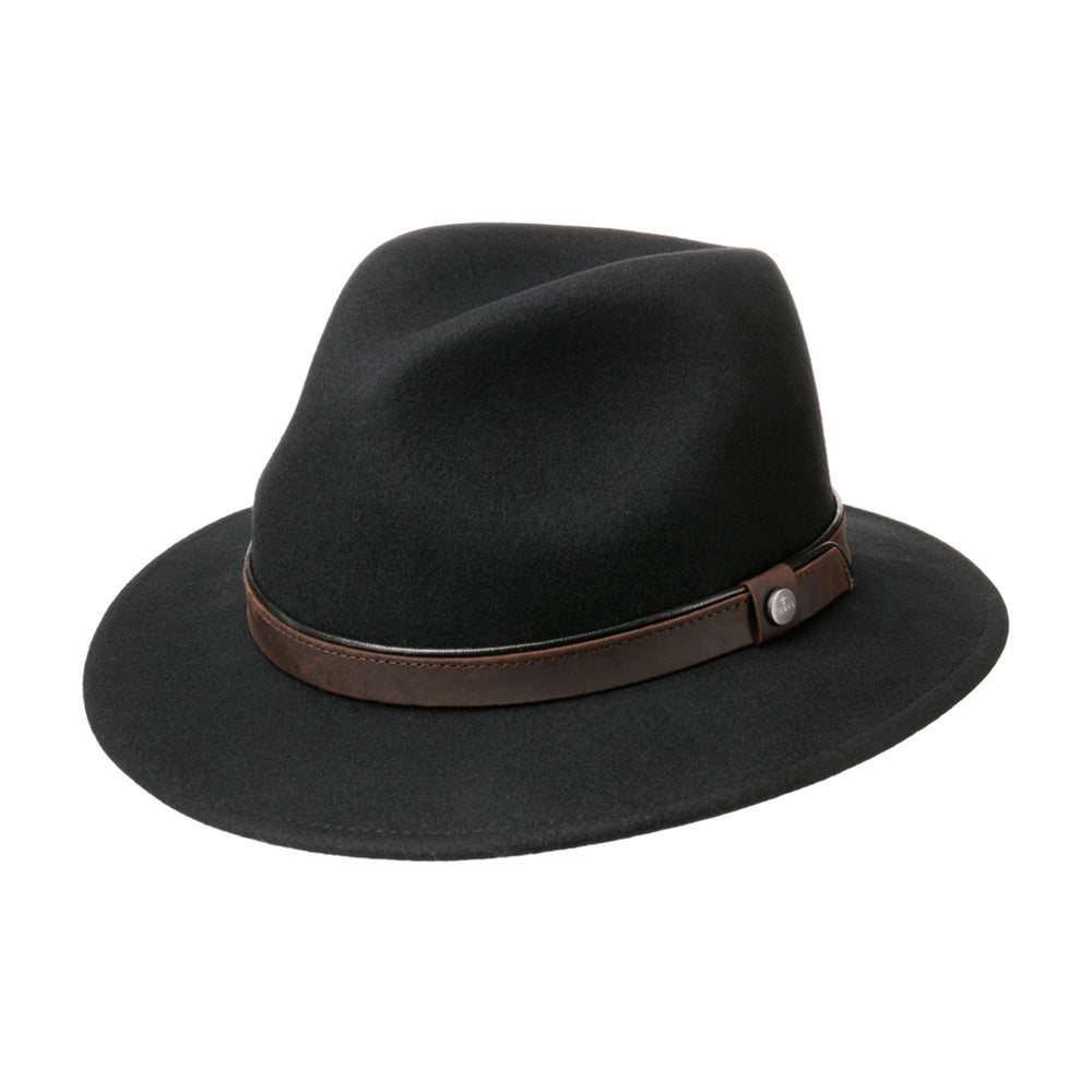 Lierys Sargent Traveller Wool Hat Fedora Black 2528119-1