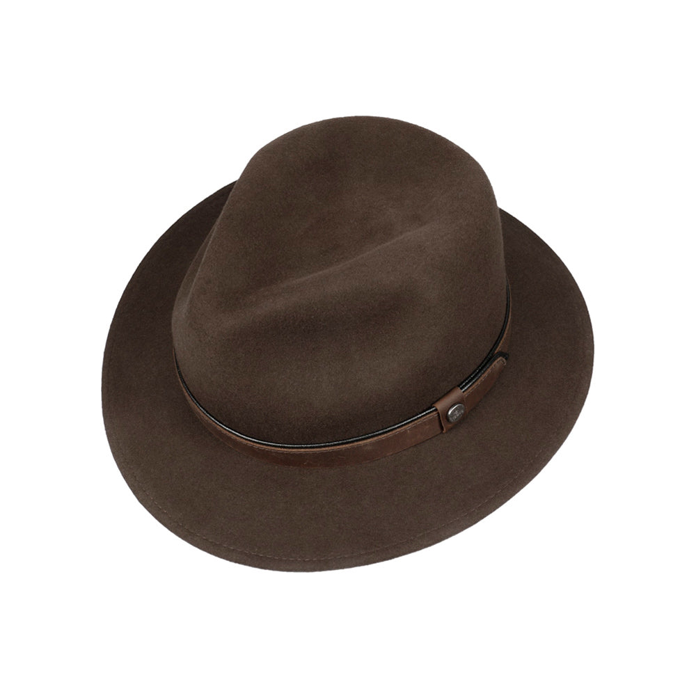 Lierys Sargent Traveller Wool Hat Fedora Brown 2528119-63