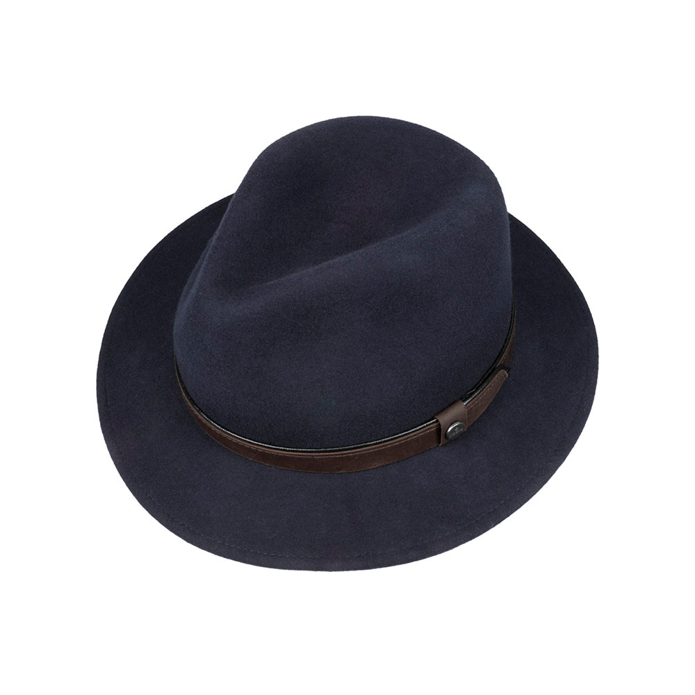 Lierys Sargent Traveller Wool Hat Fedora Navy 2528119-2