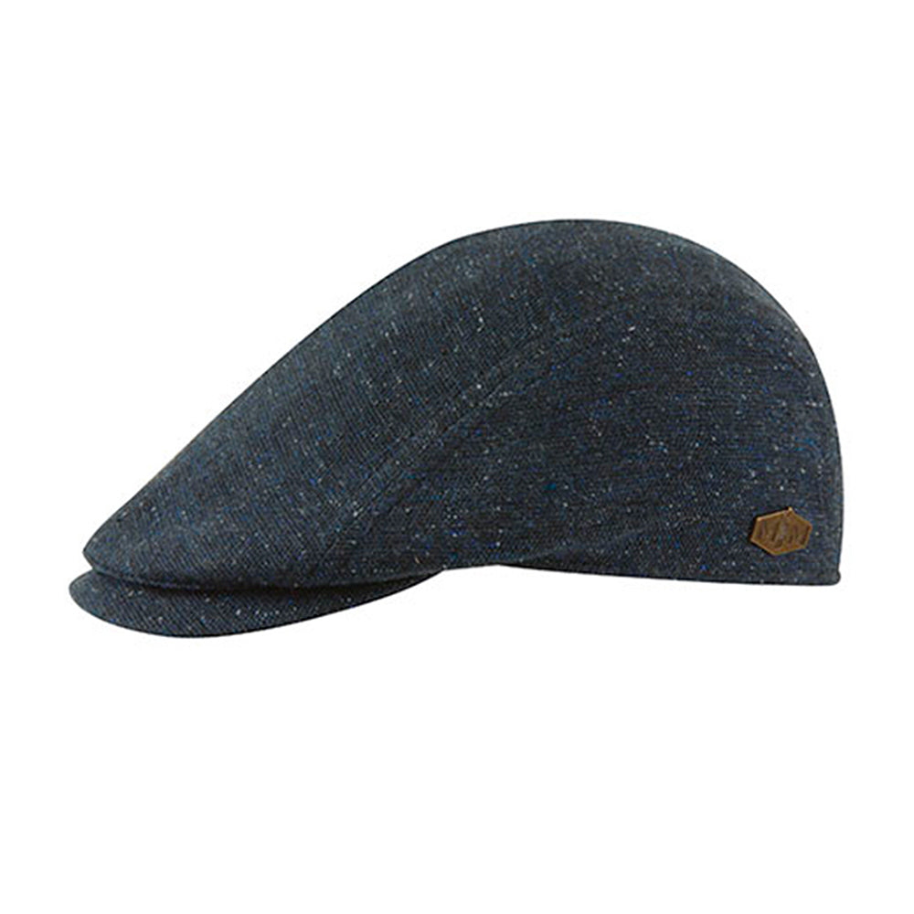 MJM Hats Daffy 3 Sixpence Flat Cap Navy Blå Mørkeblå