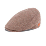 MJM Hats Bang Wool Mix Sixpence Flat Cap Beige 01D74011D35