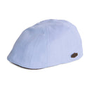 MJM Hats Duck Slub 58043 Sixpence Flat Cap Light Blue Blå 01J72001238