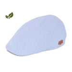 MJM Hats Maddy Organic Cotton Sixpence Flat Cap Blue Blå 01947539203