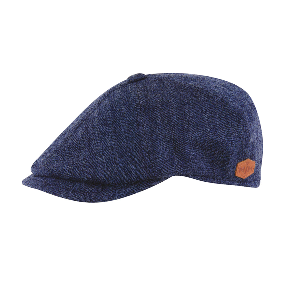 MJM Hats Rebel Sixpence Flat Cap Blue Blå