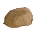 MJM Hats Slub 58042 Sixpence Flat Cap Olive Brown Brun 01J71001801