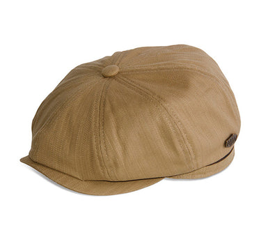 MJM Hats Slub 58042 Sixpence Flat Cap Olive Brown Brun 01J71001801