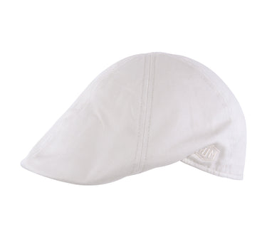 MJM Hats Rebel Sixpence Flat Cap Off White Hvid