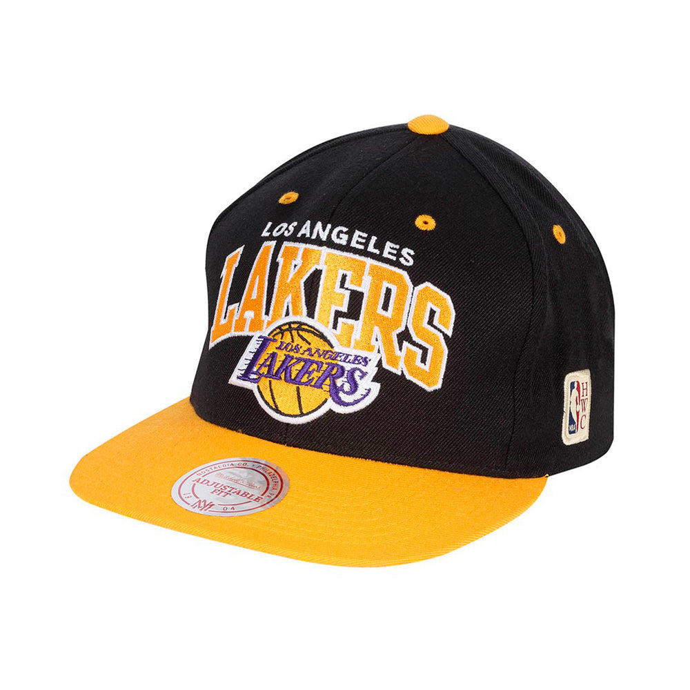 Mitchell & Ness NBA Los Angeles LA Lakers Snapback 226 Black Yellow Sort Gul