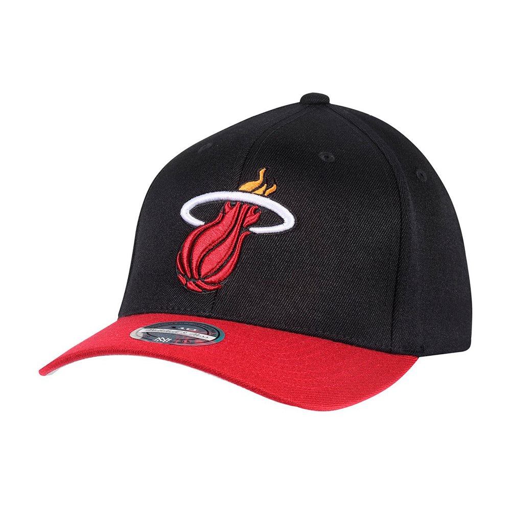 Mitchell & Ness NBA Miami Heat Snapback Black Burgundy Maroon Red Sort Rød