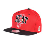 Mitchell & Ness NBA Miami Heat Snapback 226 Red Black Rød Sort