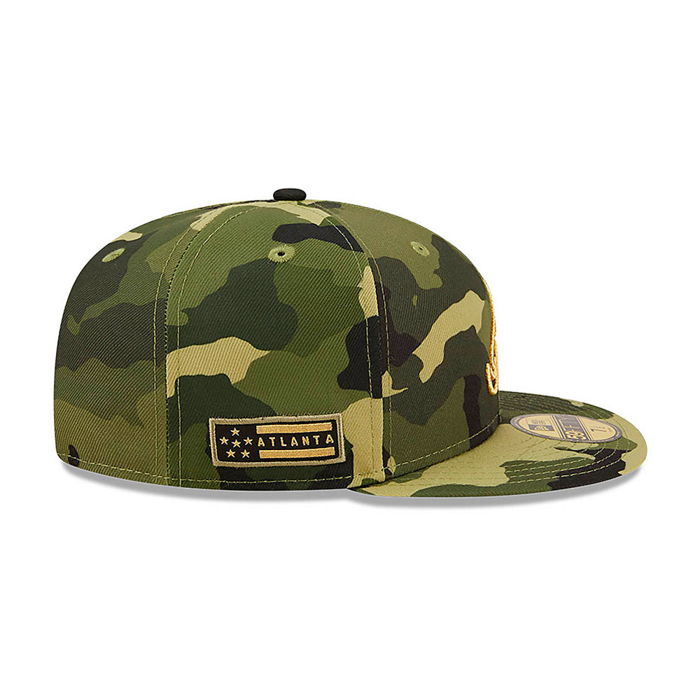 New Era MLB Atlanta Braves 59Fifty Armed Forces Fitted Camo Gold Camouflage Guld 60233724 