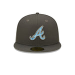 New Era Atlanta Braves 59Fifty Fathers Day Fitted Graphite Grey Blue Grå Blå 60234184