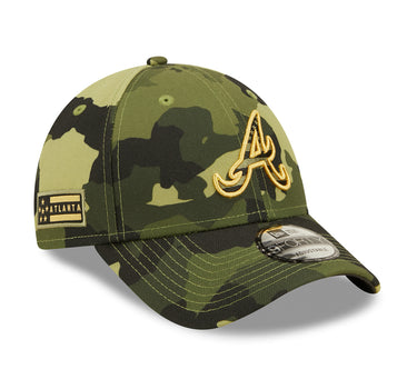 New Era MLB Atlanta Braves 9Forty Armed Forces Day Snapback Camo Gold Camouflage Guld 60233960