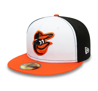 New Era MLB Baltimore Orioles 59Fifty AC Perf Fitted Black White Orange Sort Hvid 12593085 