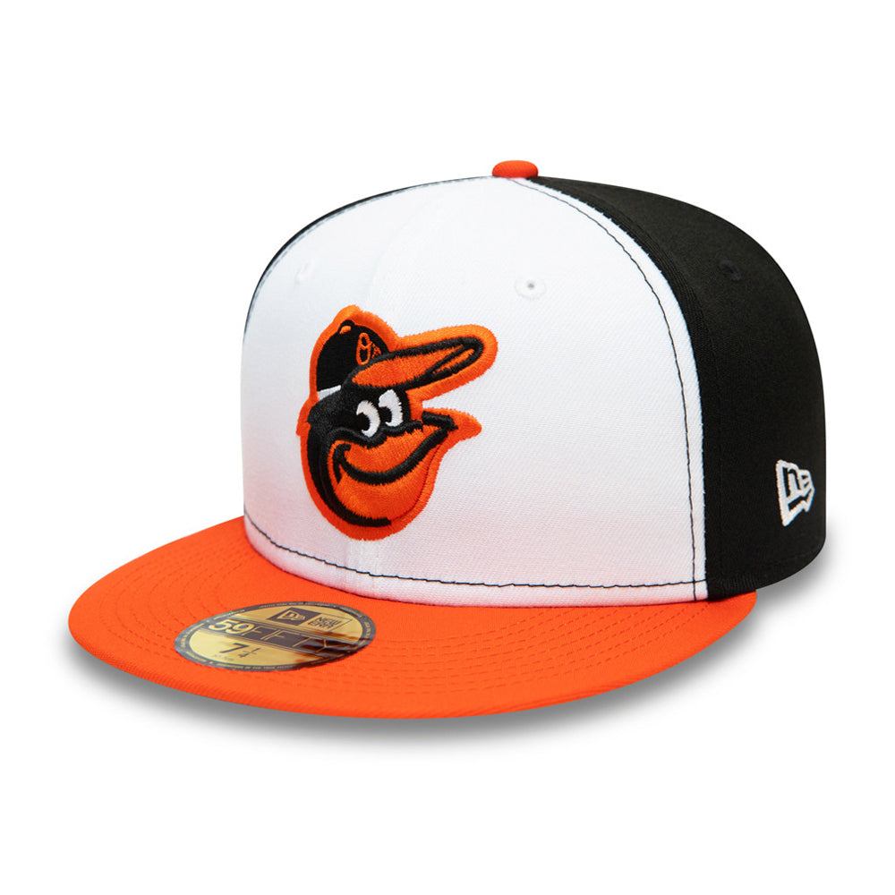 New Era MLB Baltimore Orioles 59Fifty AC Perf Fitted Black White Orange Sort Hvid 12593085 