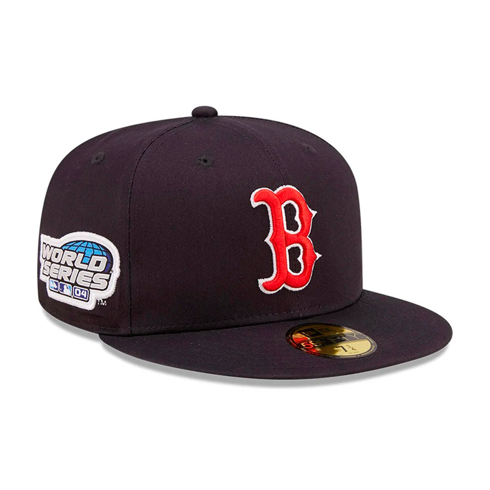 New Era MLB Boston Red Sox 59Fifty Side Patch Fitted Navy Red Blå Rød 60284943