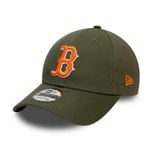 New Era MLB Boston Red Sox 9Forty Essential Adjustable Justerbar Olive Orange Grøn 60141859