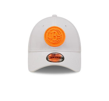New Era NBA Brooklyn Nets 9Forty Neon Pack Adjustable Justerbar Cream Orange Beige 60240459 