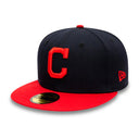 New Era MLB Cleveland Guardians 59Fifty Authentic Fitted Navy Red Blå Rød 12593083 