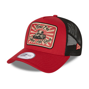 New Era Hot Rod A Frame Trucker Snapback Scarlet Red Black Rød Sort 60137669