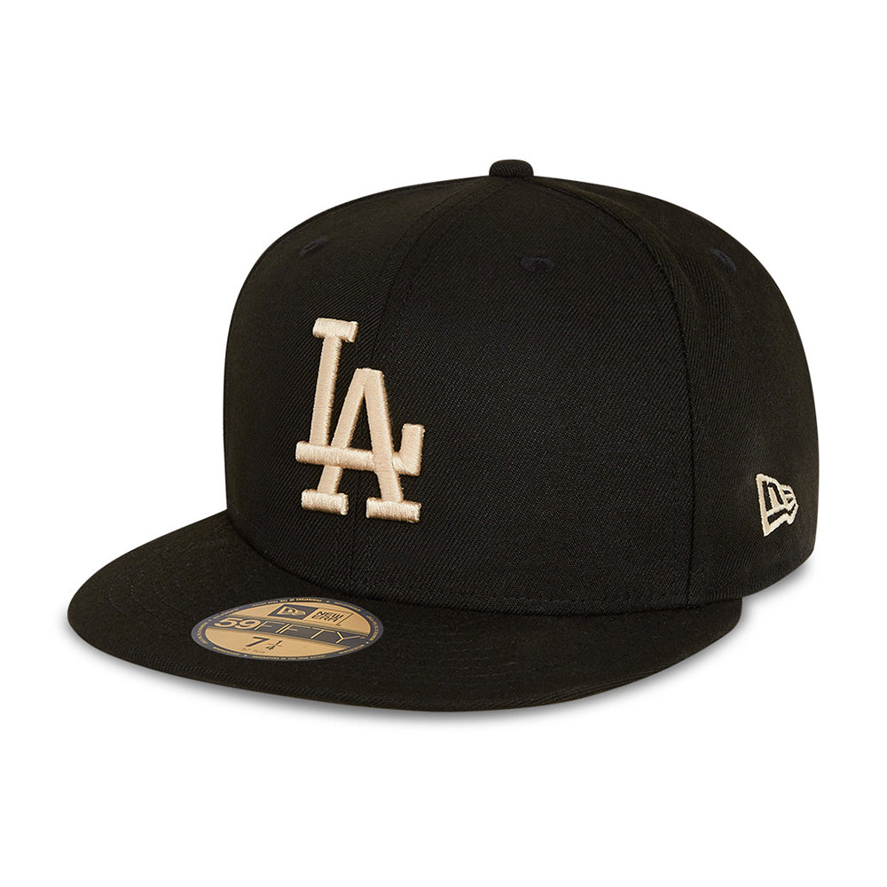 New Era MLB Los Angeles LA Dodgers 59Fifty Essential Fitted Black Stone Sort Sten 60112582