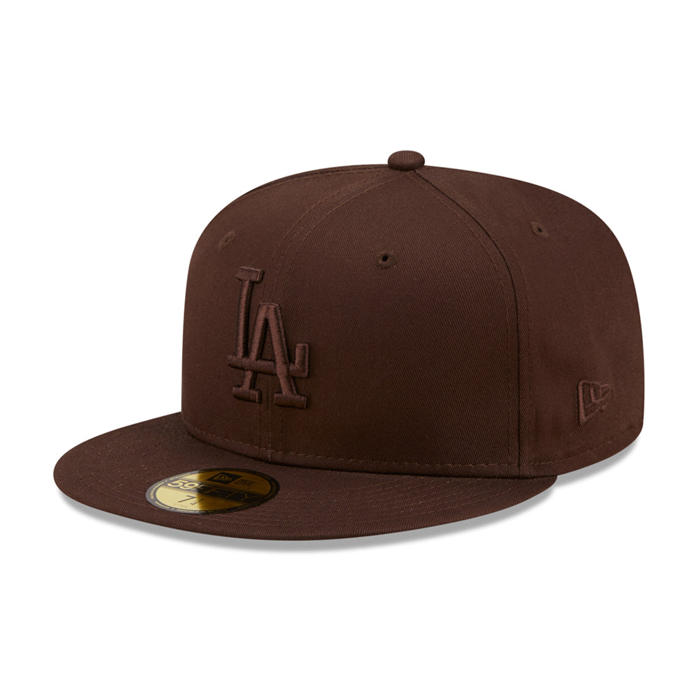 New Era MLB LA Dodgers 59Fifty Essential Fitted Brown Brown Brun 60285231 