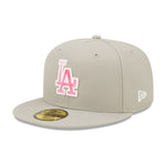 New Era MLB Los Angeles LA Dodgers 59Fifty Mothers Day Mors Dag Fitted Grey Pink Grå Lyserød 60234539