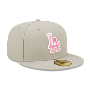 New Era MLB Los Angeles LA Dodgers 59Fifty Mothers Day Mors Dag Fitted Grey Pink Grå Lyserød 60234539