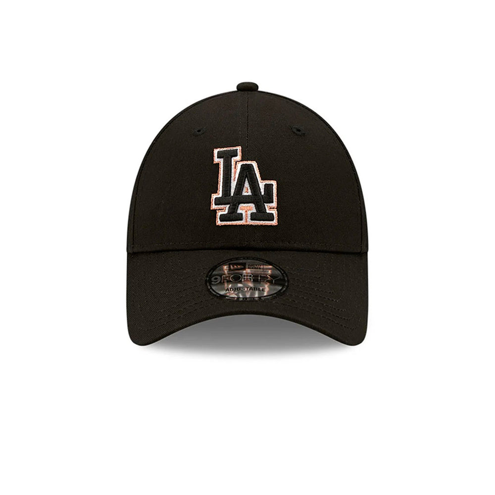 New Era MLB Los Angeles LA Dodgers 9Forty Metallic Pop Snapback Black Gold Sort Guld 60222379 