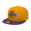 New Era NBA Los Angeles LA Lakers 59Fifty Fitted Yellow Purple Gul Lilla 10861623