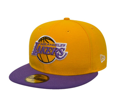 New Era NBA Los Angeles LA Lakers 59Fifty Fitted Yellow Purple Gul Lilla 10861623