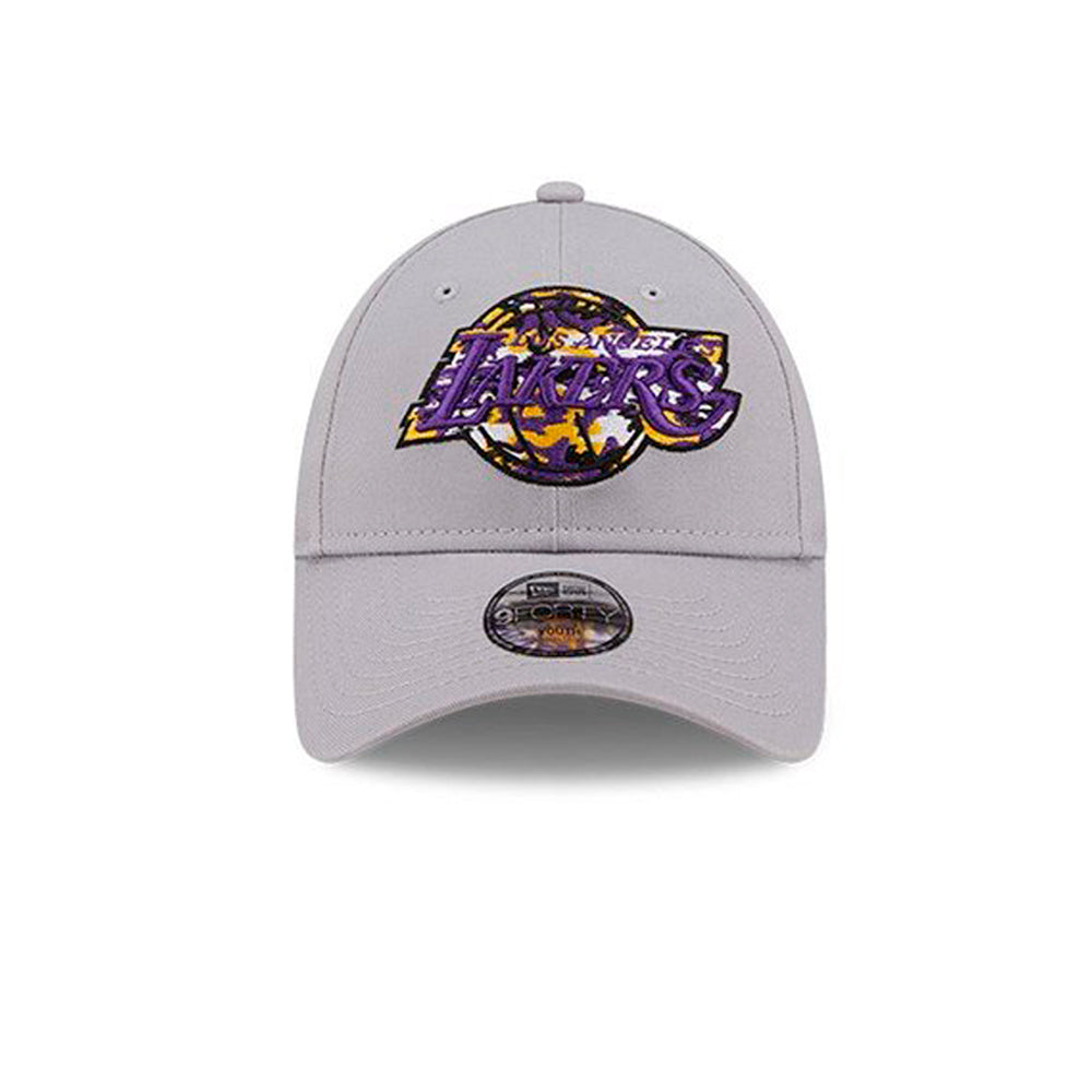 New Era NBA Los Angeles LA Lakers 9Forty Youth Kids Adjustable Justerbar Grey Wild Camo Grå Camouflage 60184691