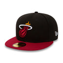 New Era NBA Miami Heat 59Fifty Essential Black Maroon Sort Rød 10861622