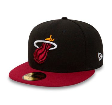 New Era NBA Miami Heat 59Fifty Essential Black Maroon Sort Rød 10861622