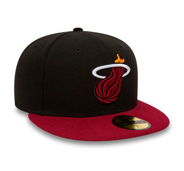 New Era NBA Miami Heat 59Fifty Essential Black Maroon Sort Rød 10861622