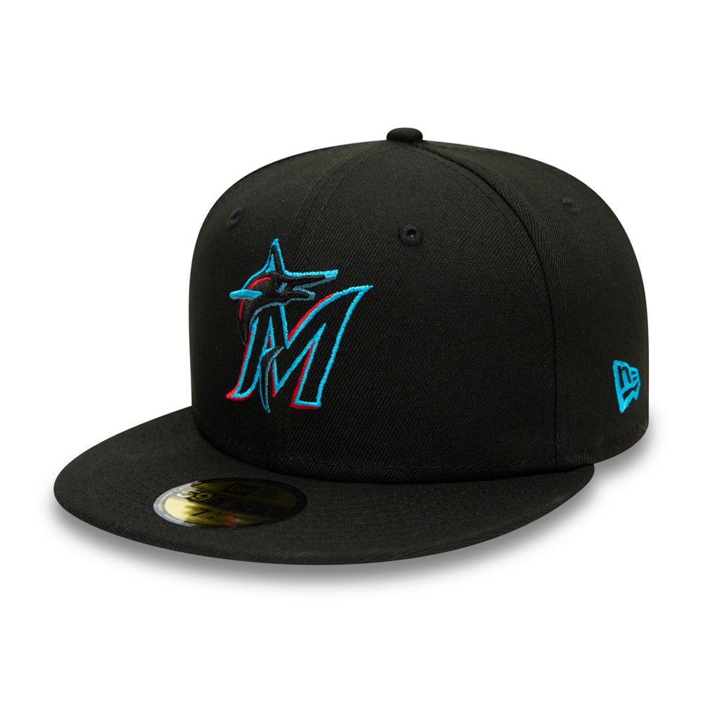New Era MLB Miami Marlins 59Fifty Authentic Fitted Black Sort 12593079 