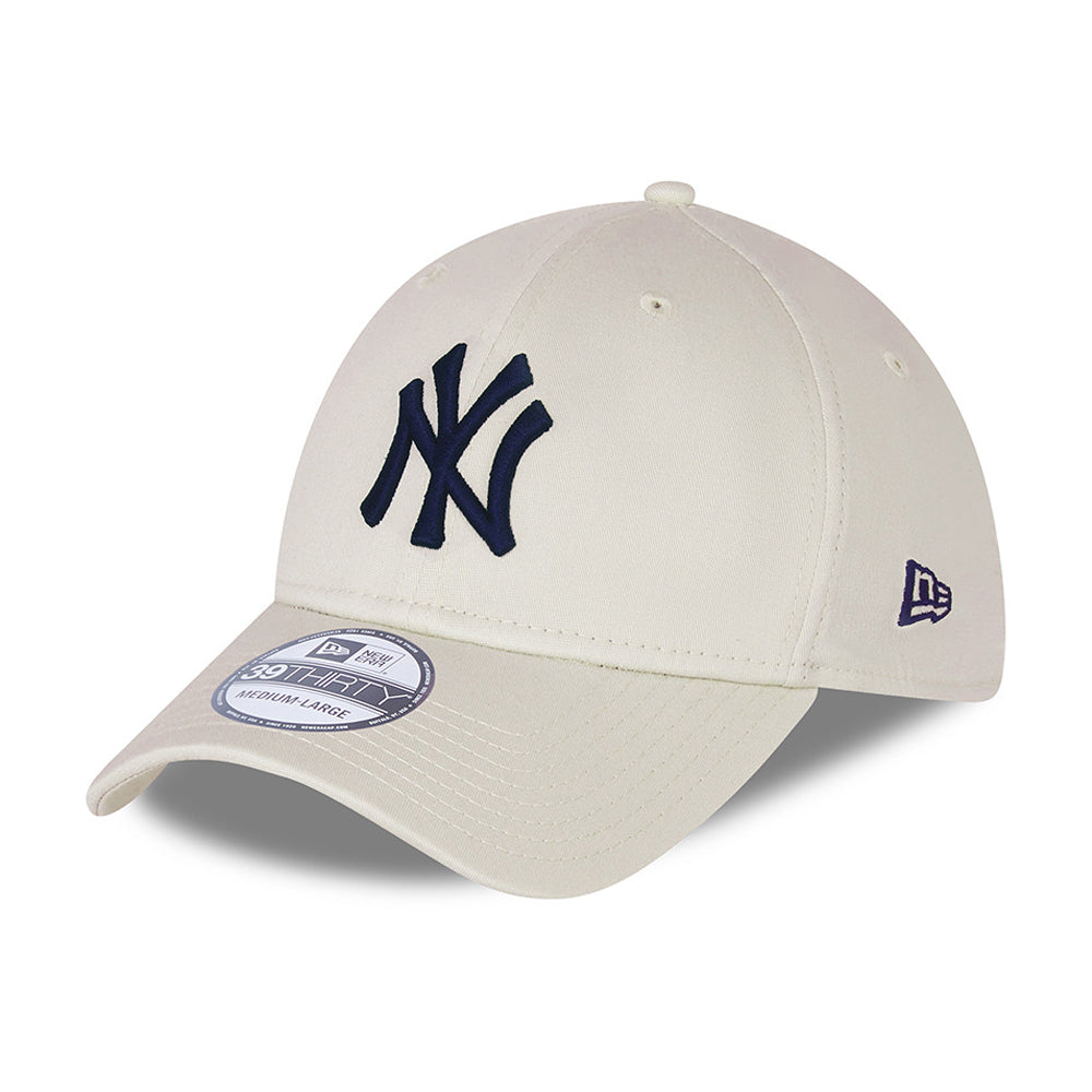 New Era MLB New Era NY Yankees 39Thirty Essential Flexfit Stone Navy Beige Hvid Blå 60137599